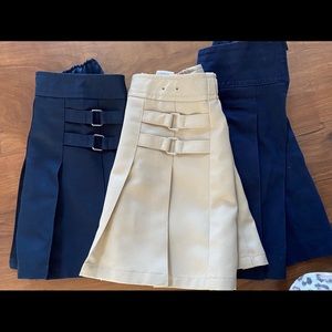 Girls uniform skirts.